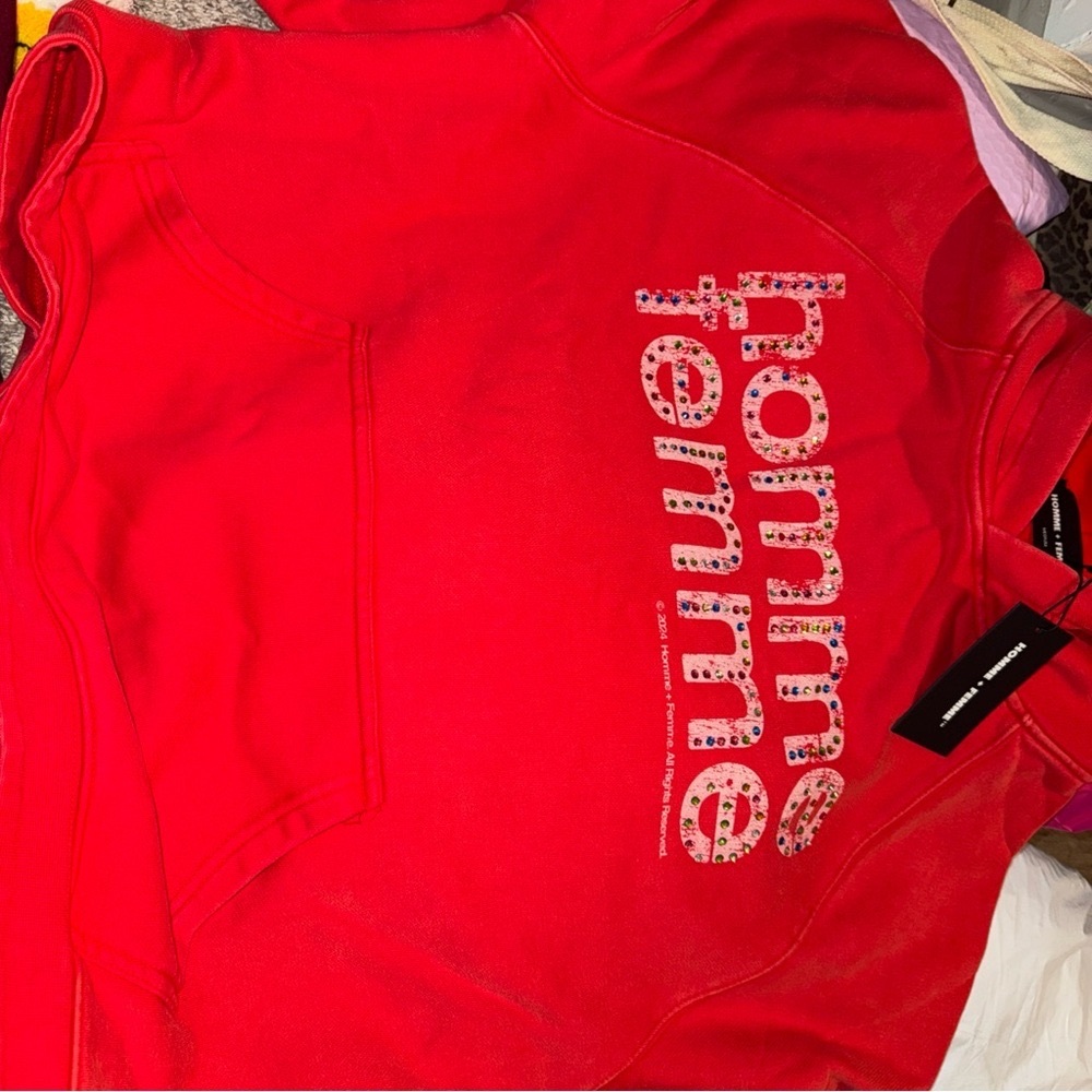 Homme + Femme Red Hoodie size medium ladies